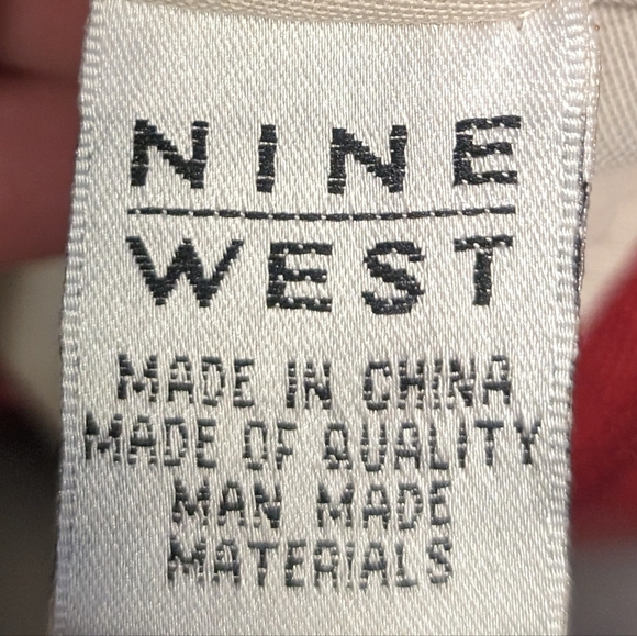 Red Nine West Faux Leather Generous Sized Hobo Bag - Picture 10 of 10